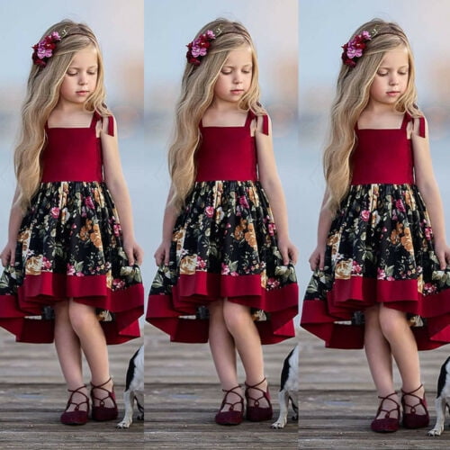 2019 Toddler Baby Girls Princess Tutu Dress Floral Pageant Party Dress Sundress 2019 Toddler Baby Girls Princess Tutu Dress Floral Pageant Party Dress Sundress